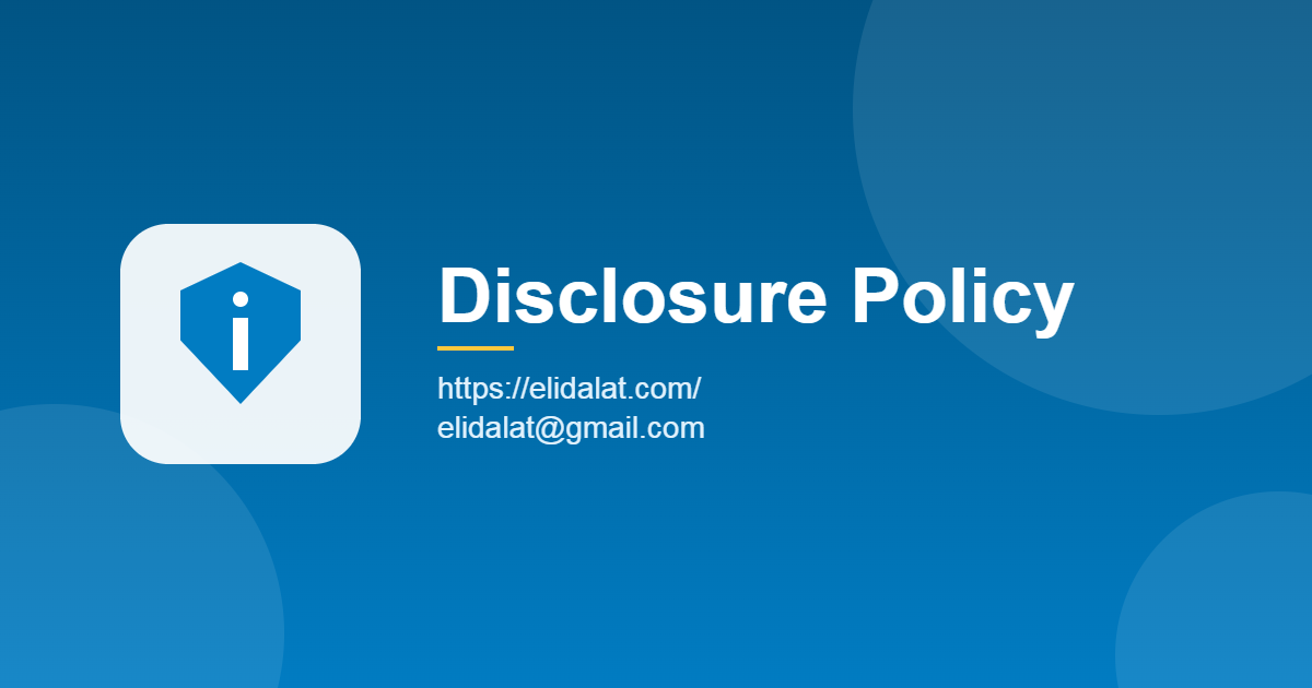 Disclosure Policy - elidalat.com