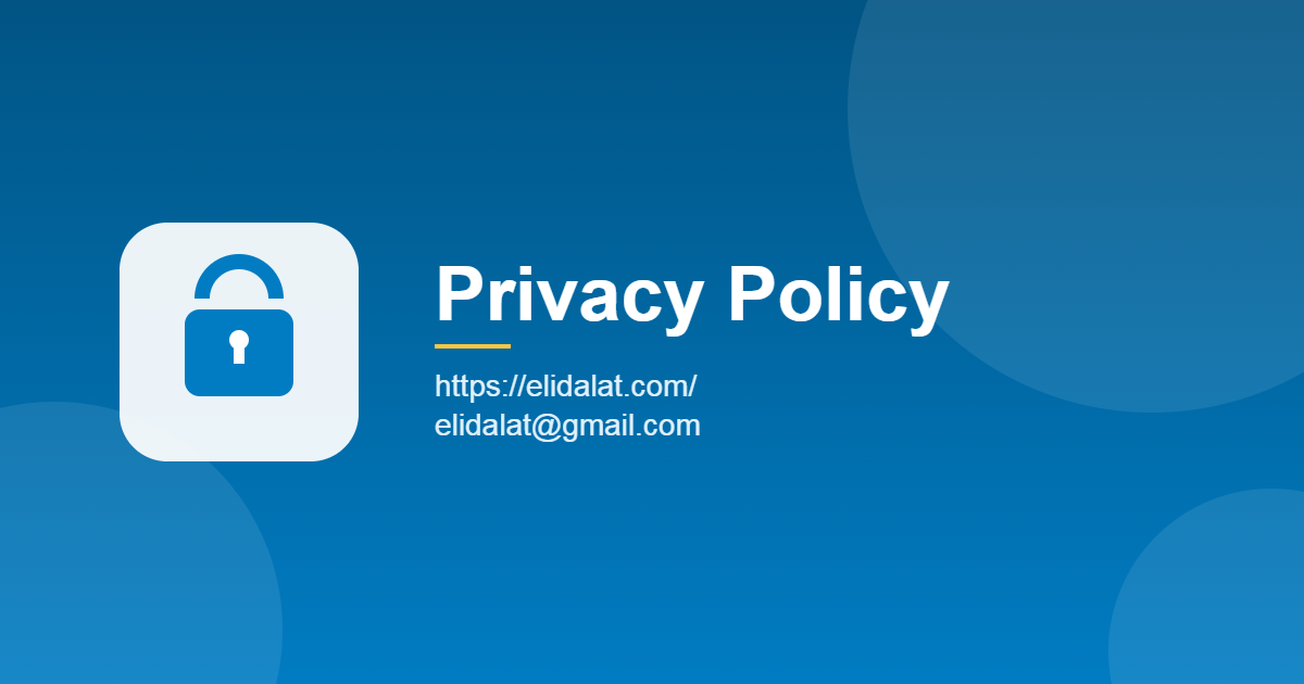 Privacy Policy - elidalat.com