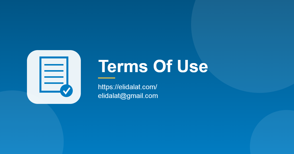 Terms Of Use - elidalat.com