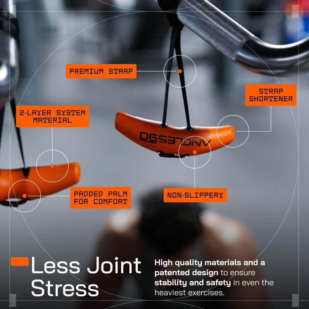 Angles90 A90 Grips attached to a pull-up bar