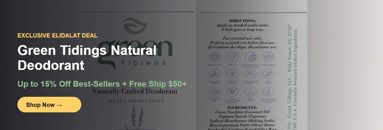 Green Tidings - 15% Off Natural Deodorant | Elidalat