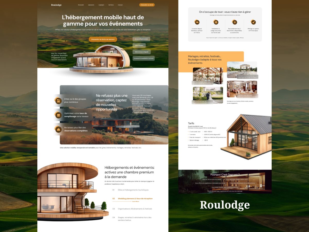 Real website design sample from ManyPixels' design portfolio